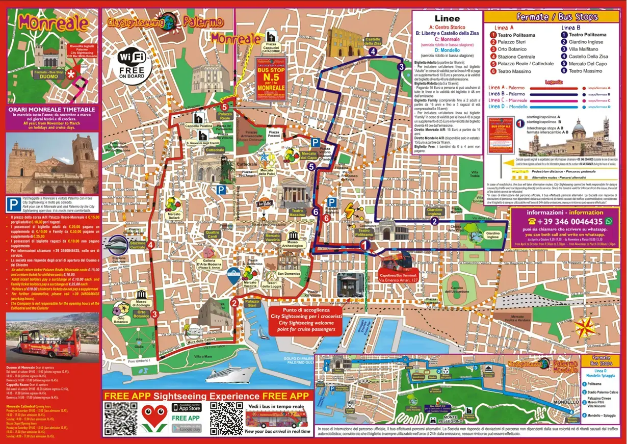 City Sightseeing Palermo map